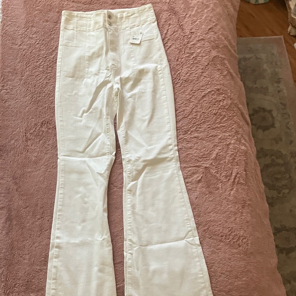 We The Free White Flared Jeans